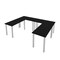 Bestar Bestar Universel Four 48W x 24D Table Desks with Square Metal Legs in black 65900-000018 - alternate 9